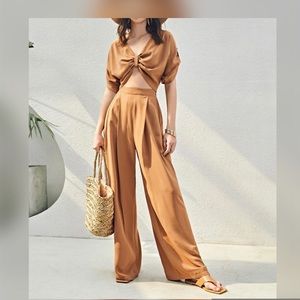 💫 Two Piece Crop Top & Palazzo Pants set